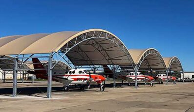 GNB Global aircraft sun shades hangar Naval Air Station Corpus Christi