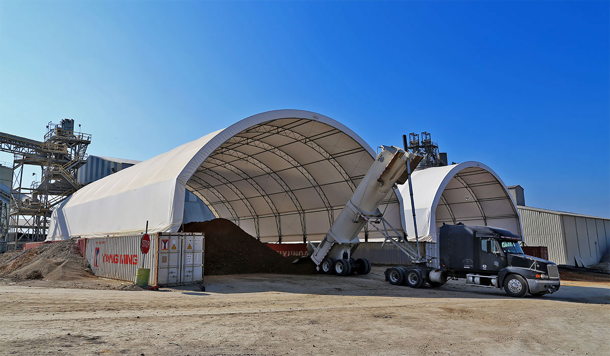 GNB Global cement storage fabric building