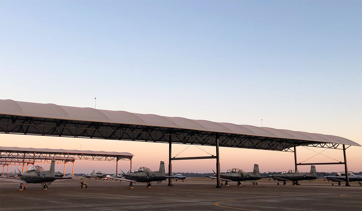 GNB Global Columbus Air Force Base aircraft sunshades